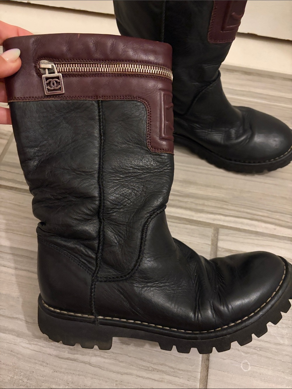 Authentic Vintage Chanel Cocoon Engineer Boots - Picture 6 of 13